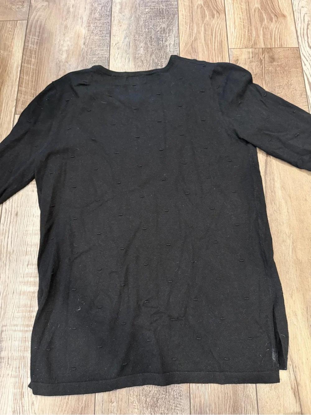Mud Pie Black Dot Detail Long Sleeve Tunic Top Size M (8-10)